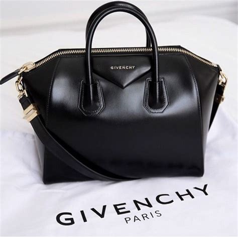 givenchy black bag ebay|Givenchy black logo handbag.